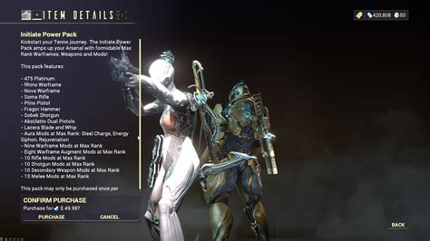 warframe slot bundle|Warframe: Initiate Power Pack.